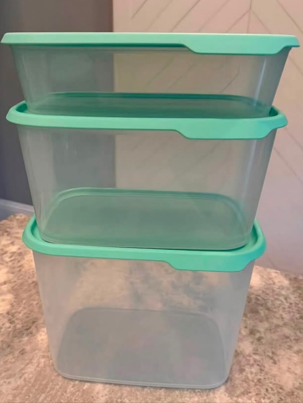 TUPPERWARE ONE TOUCH FRESH RECTANGLE SET/3